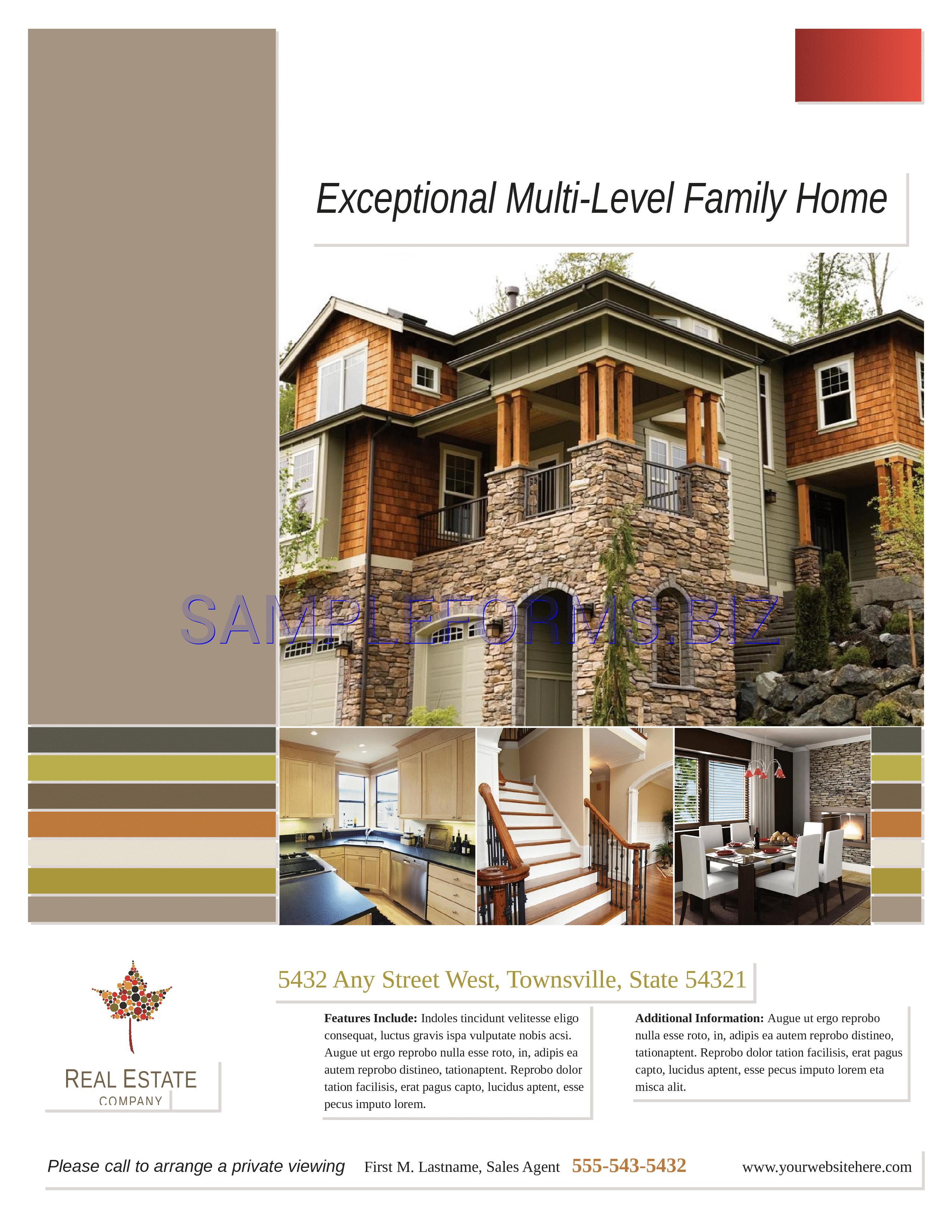 Preview free downloadable Real Estate Flyer 1 in PDF (page 1)