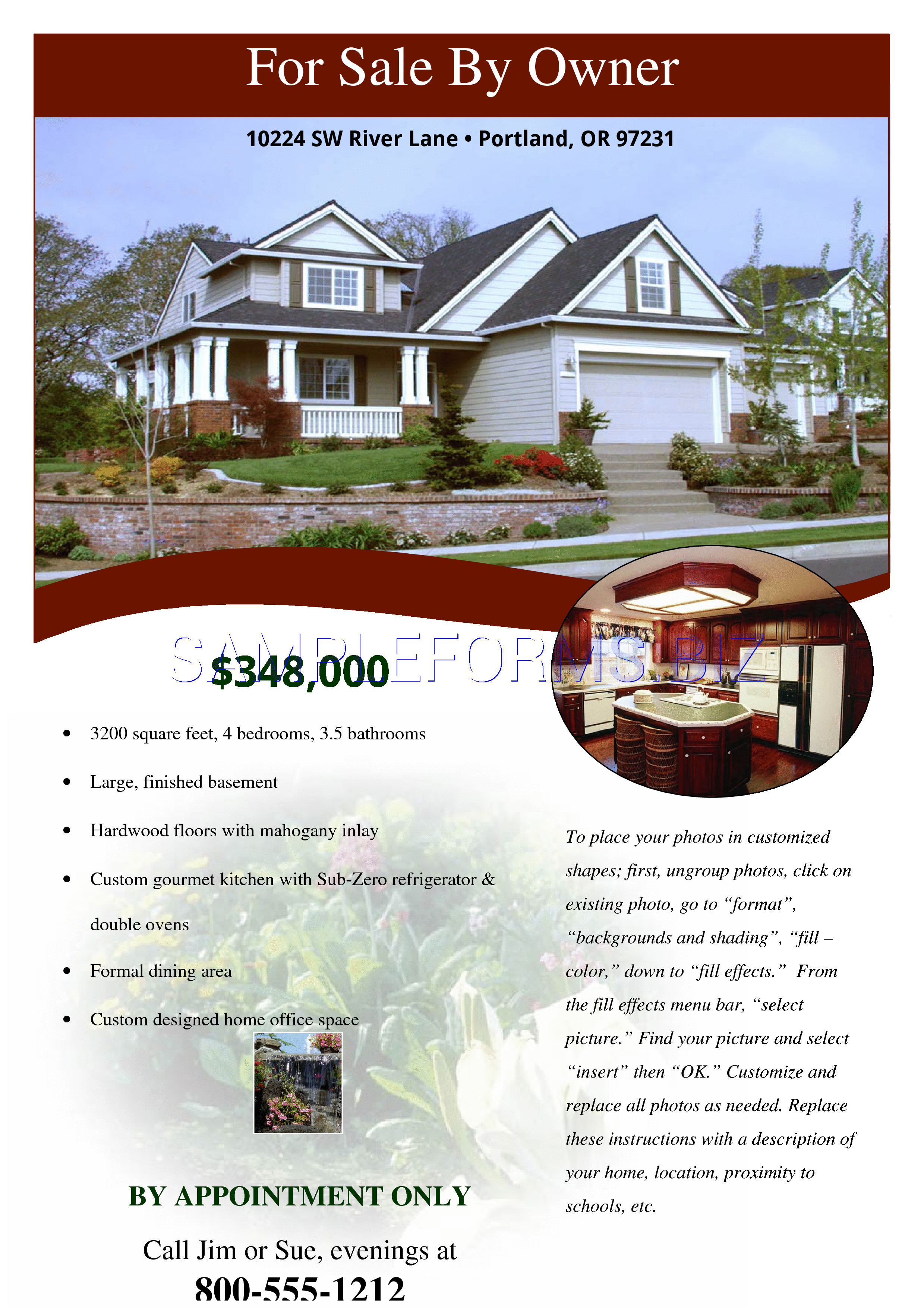 Preview free downloadable Real Estate Flyer 4 in PDF (page 1)